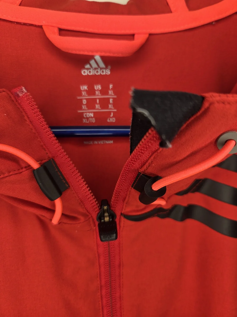 adidas Red and Gray Zip-Up Hooded Sweater Mcdonalds All American Game Official